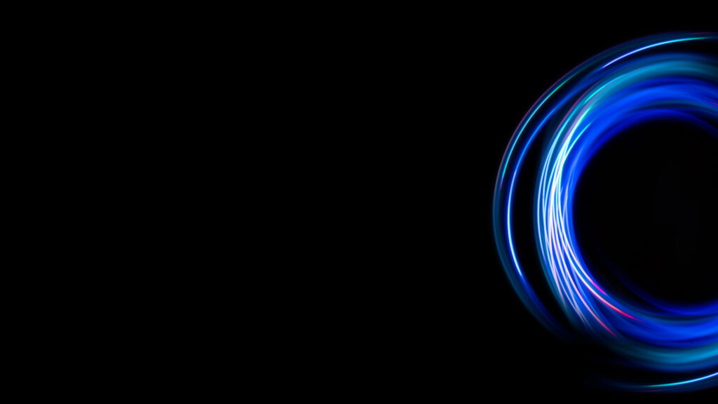 Circular Neon Blue Background